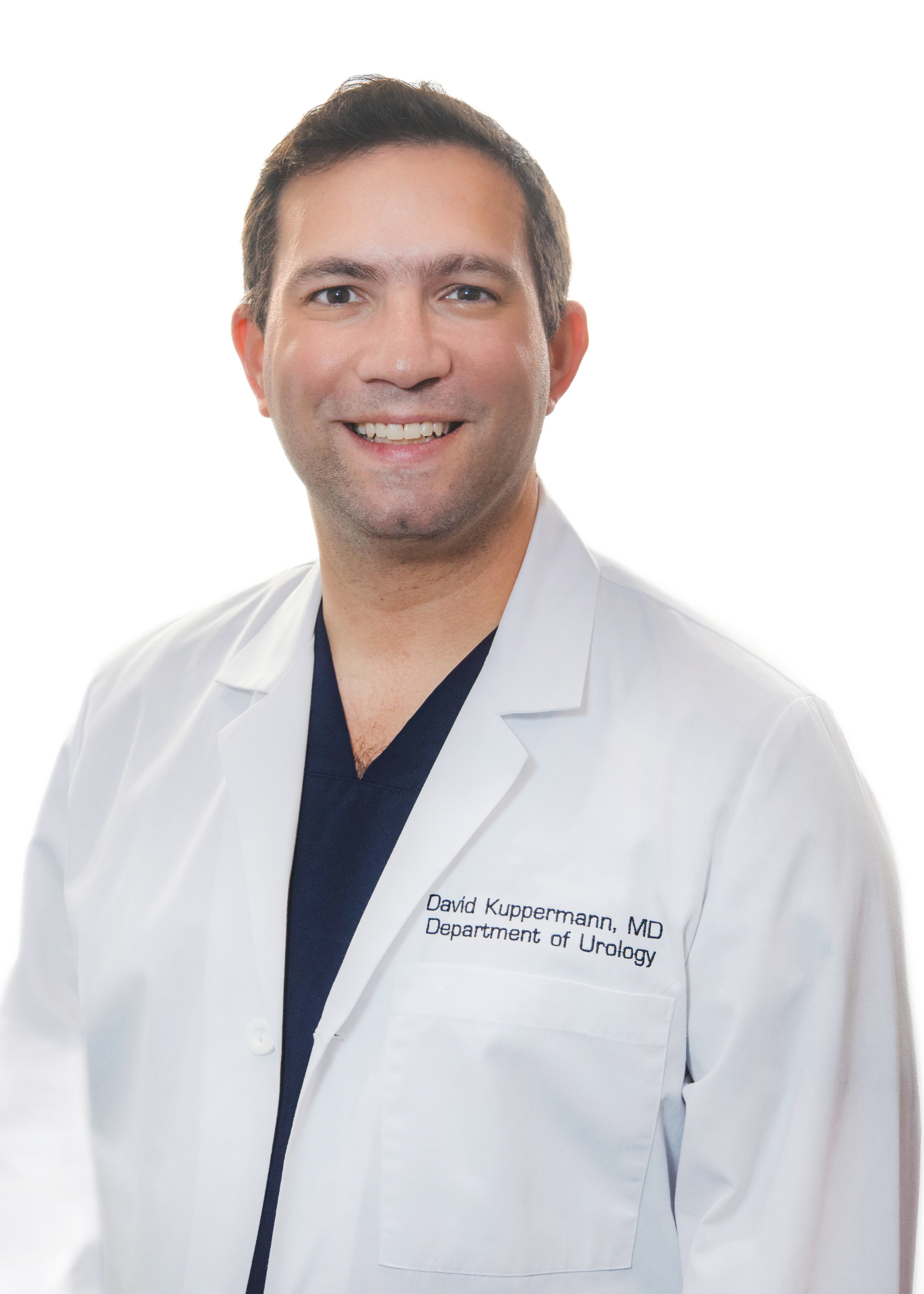 Portrait of Dr. David Kuppermann, MD in a white coat